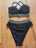 Bikini Cupshe Gr.M 38 schwarz gold mit Polster hoch geschnitten Rheinland-Pfalz - Oberheimbach Vorschau