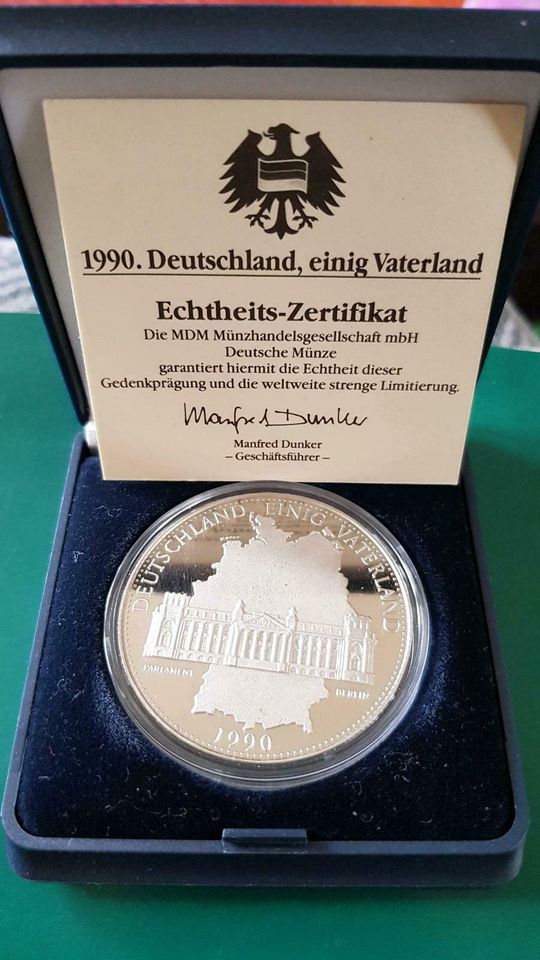 Gedenkmünze 1990 Deutschland einig Vaterland originalverpackt in Wunsiedel