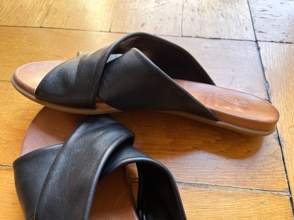 Leder-Sandaletten schwarz, Gr. 39, Marke 2Go Fashion in Aalen