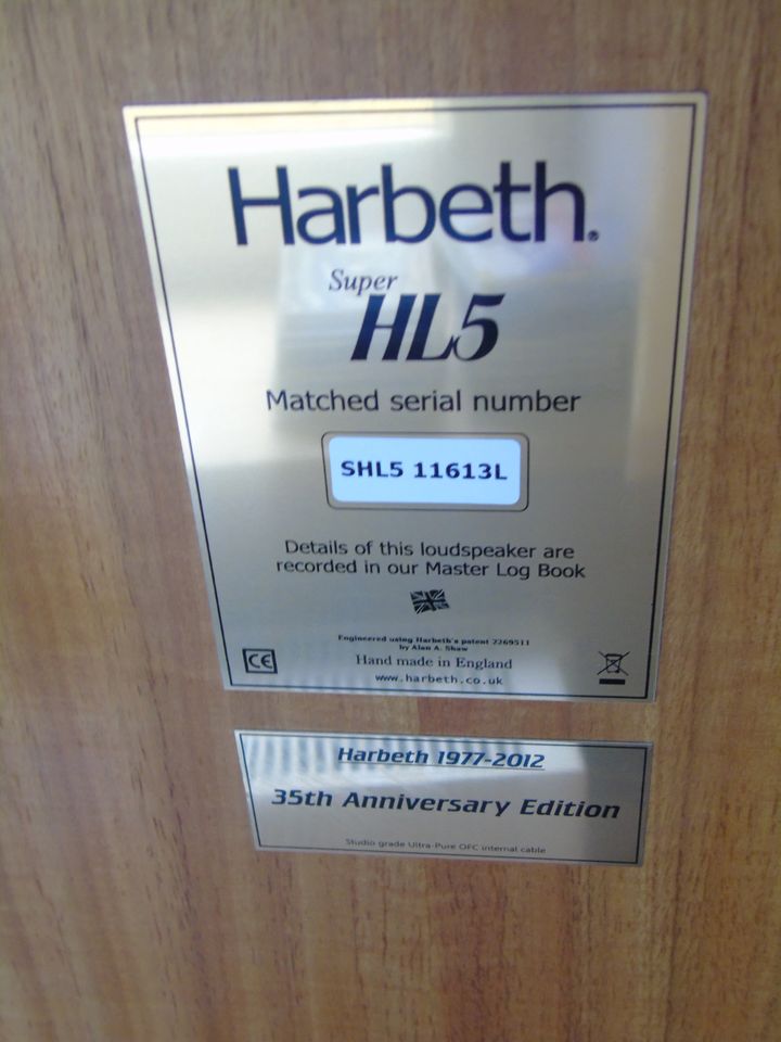 Harbeth Super HL5  35th Anniversary Edition 1972-2012 in Bendestorf