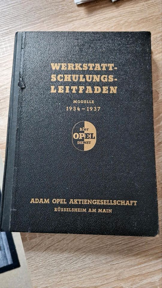 Opel Buch "Werkstatt-Schulungs-Leitfaden Modelle 1934- 1937 in Fröndenberg (Ruhr)