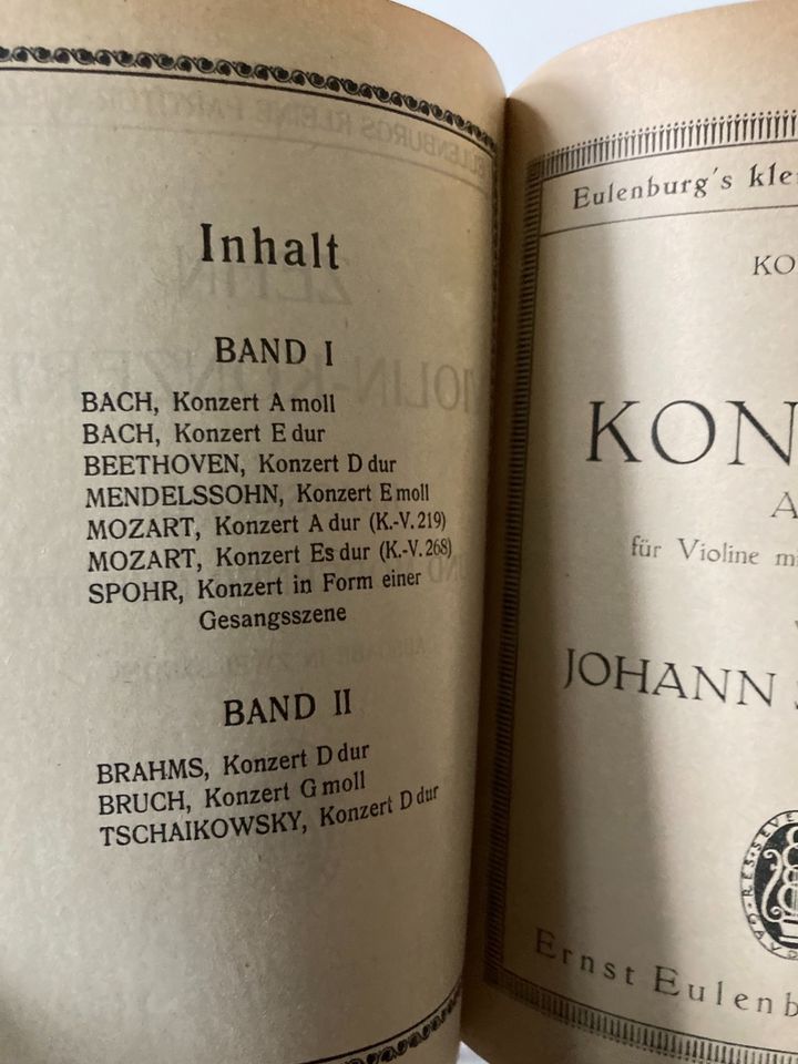 Violinkonzerte Bd. 1 Taschenpartitur gebunden Notenbuch Noten in Ochtrup