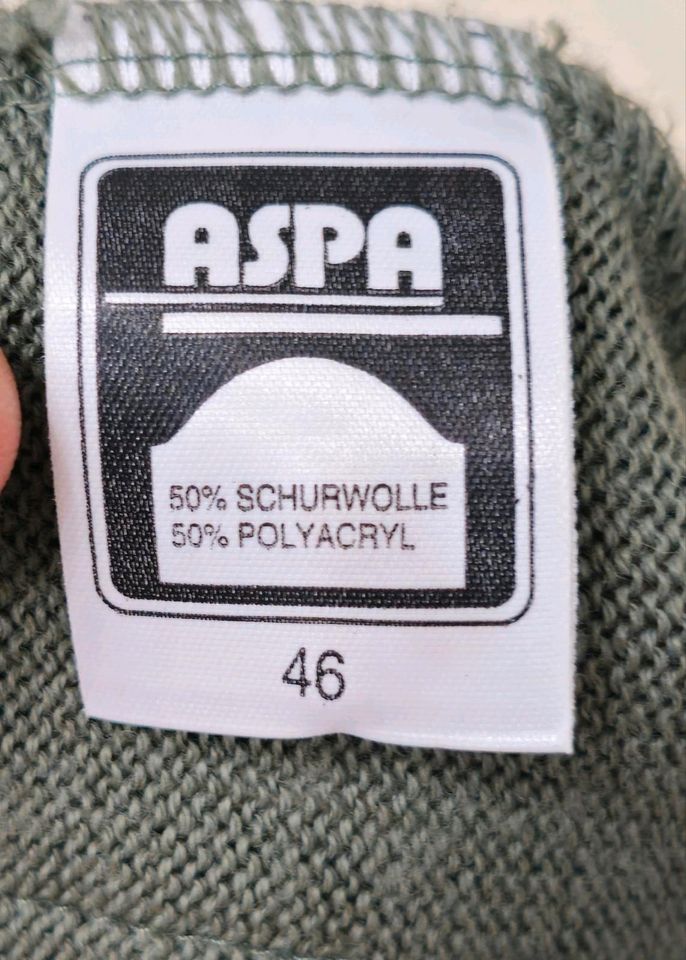 Aspa Damen Strickweste Wolle Strickjacke Weste grün Gr 46 WIE NEU in Dortmund