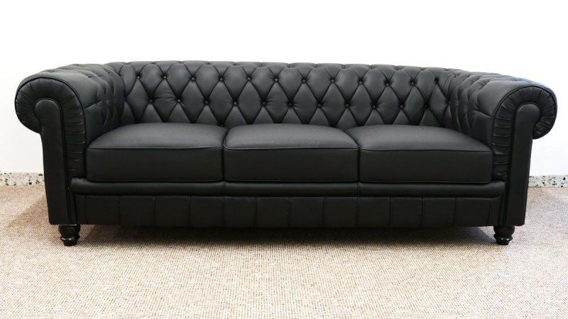 Sessel Sofa Couch Chesterfield Design 3-Sitzer Modell YS-2008 sch in Beelitz