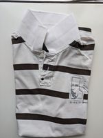 ❤️‍Esprit Poloshirt, weiß mit braunen Streifen, Größe L❤️‍ Bayern - Kolbermoor Vorschau