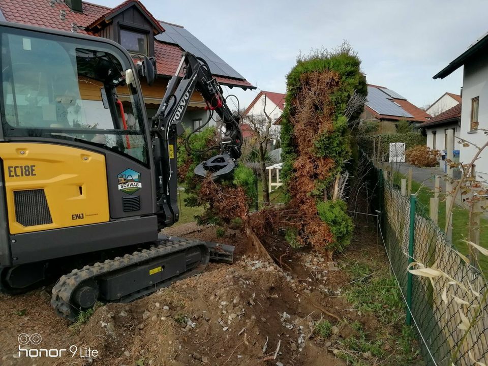 Gartenarbeit und keine Lust zum graben, Minibagger und Entsorgung in Neustadt a.d.Donau