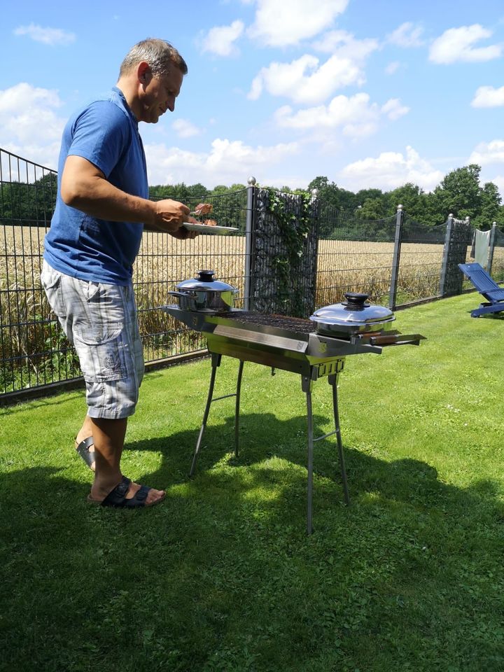 Edelstahl Grill Mangal 50cm für 12 Spieße in Bad Essen