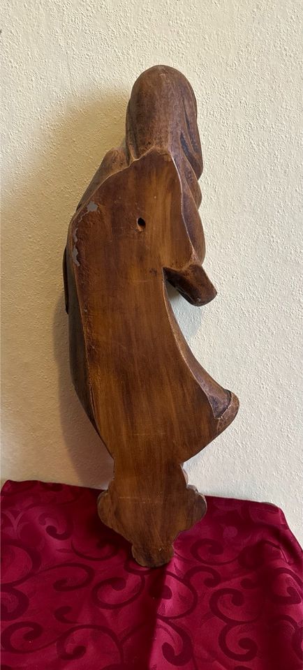 Holzfigur Schnitzerei Heiligenfigur Madonna Maria in Großaitingen