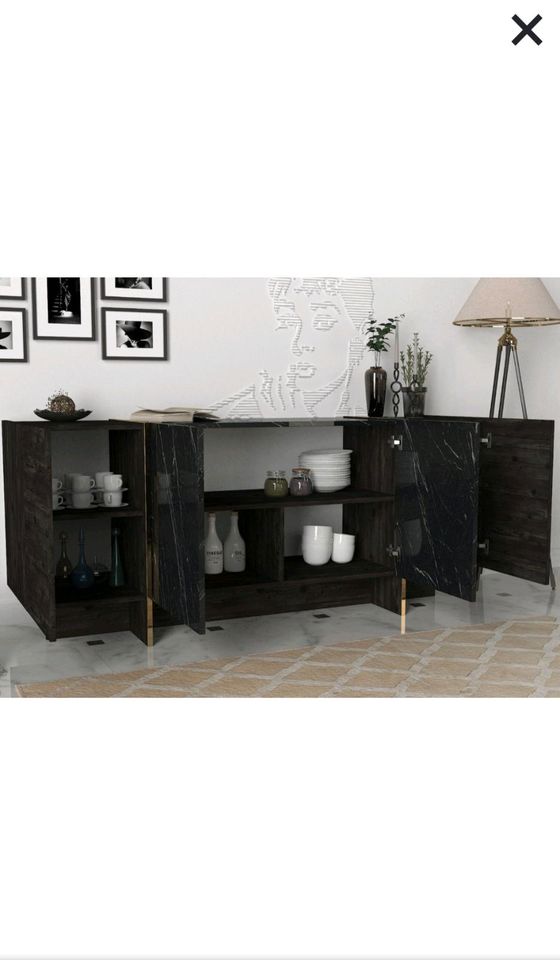 Sideboard - Marmor-Optik - braun - 180 cm in Lutherstadt Wittenberg