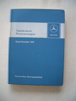 Mercedes-Benz Tabellenbuch Personenwagen Ausgabe Dezember 1975 Baden-Württemberg - Sindelfingen Vorschau