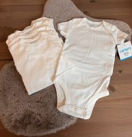 Kurzarm bodys neu weiß set 5 stück mädchen jungen uni 68 74 Bayern - Vogtareuth Vorschau