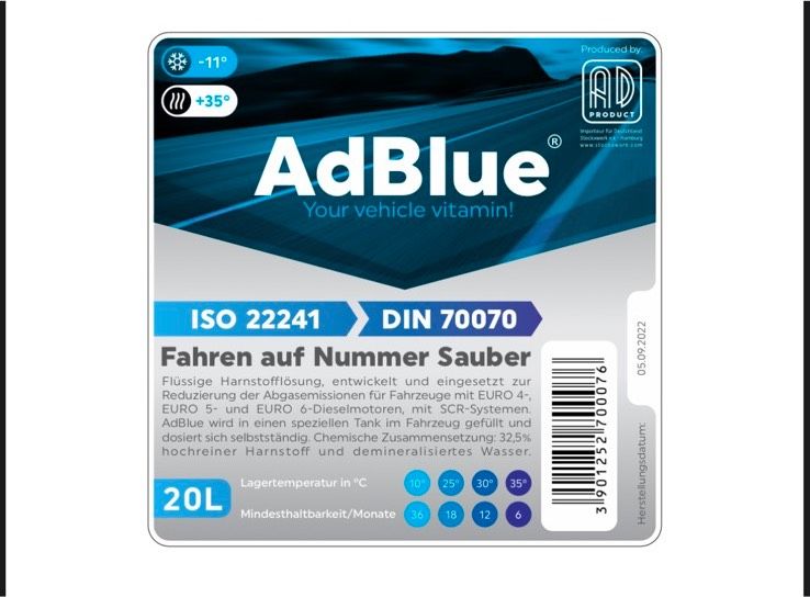 20 Liter Kanister Ad Blue für 15 Euro. AdBlue 75 Cent inkl