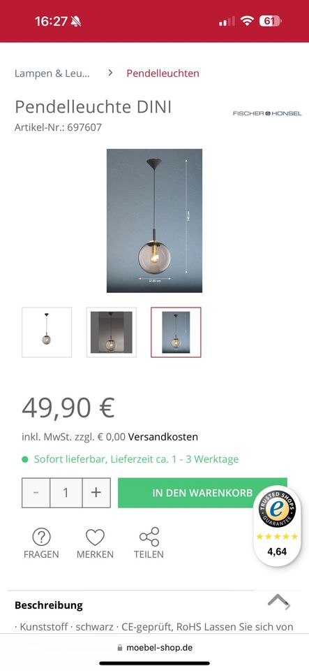 2 x Pendelleuchte NEU in München