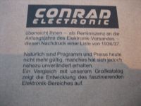 Conrad Electronic Katalog1936-37 Nachdruck 1981 Netto Preisliste Bayern - Weißenstadt Vorschau