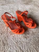 Pumps Sandalen echtes Leder Buffalo London Orange Hessen - Hanau Vorschau