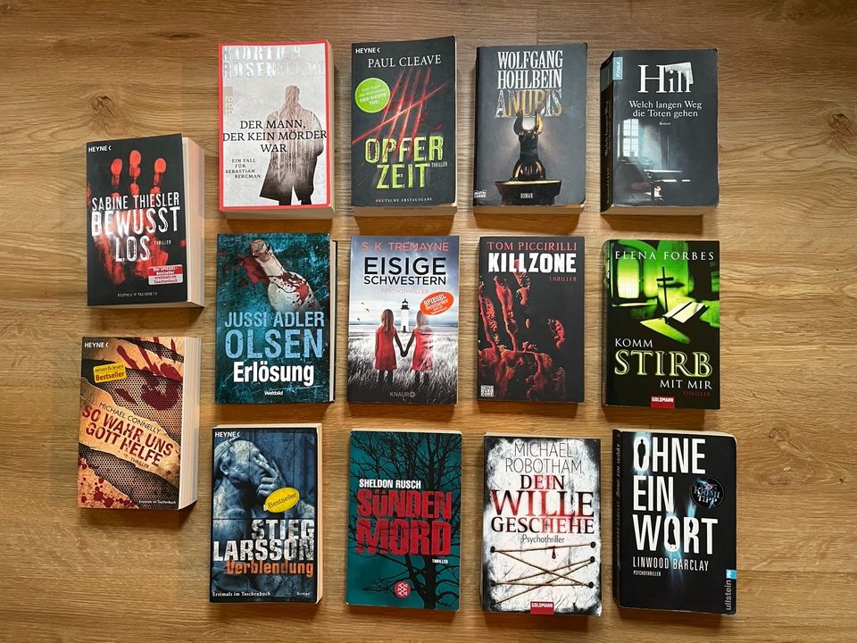 Bücherpaket Thriller Paul Cleave Wolfgang Hohlbein Stieg Larsson in Schwieberdingen