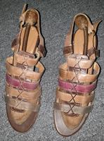 Bunte Leder Schuhe Sandalen hoher Absatz von Janet D. Gr. 39 Dortmund - Brackel Vorschau