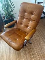 Vintage Cognac Sessel Chrom 60er 70er Lounge Chair Bayern - Gangkofen Vorschau