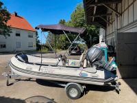 Schlauchboot mit Bodenseezulassung 25 PS Yamaha Außenborder Baden-Württemberg - Bad Buchau Vorschau