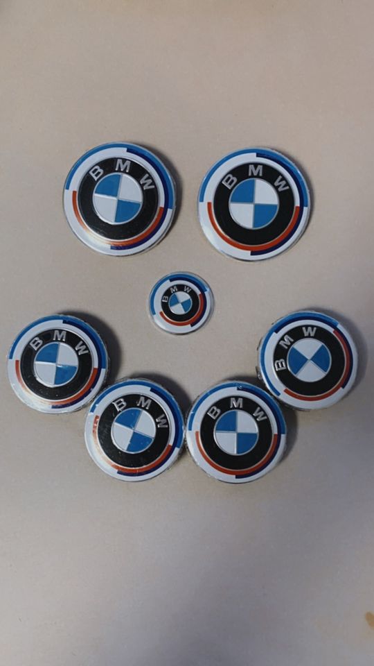 7x BMW Emblem 50 Jahre Logo E36 E46 E90 E91 E92 E93 F10 F20 F22 in Merzig