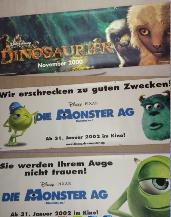 3 Walt Disney Riesen Kino Banner Die Monster AG Dinosaurier 3mx1m in Berlin