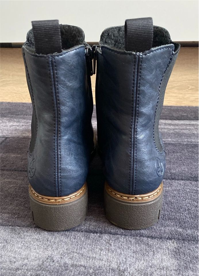 Rieker Boots, blau, Gr. 41, neuwertig, Stiefel in Erfurt