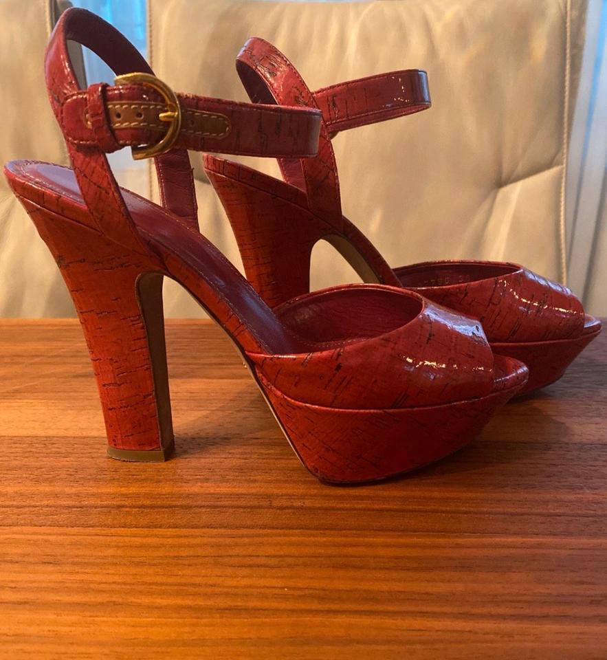High Heels,Plateau Sandalen von Sergio Rossi Gr.36, Rosa / rot in Offenbach