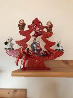 Deko Holz Weihnachtsbaum rot mit Figuren Hessen - Ludwigsau Vorschau