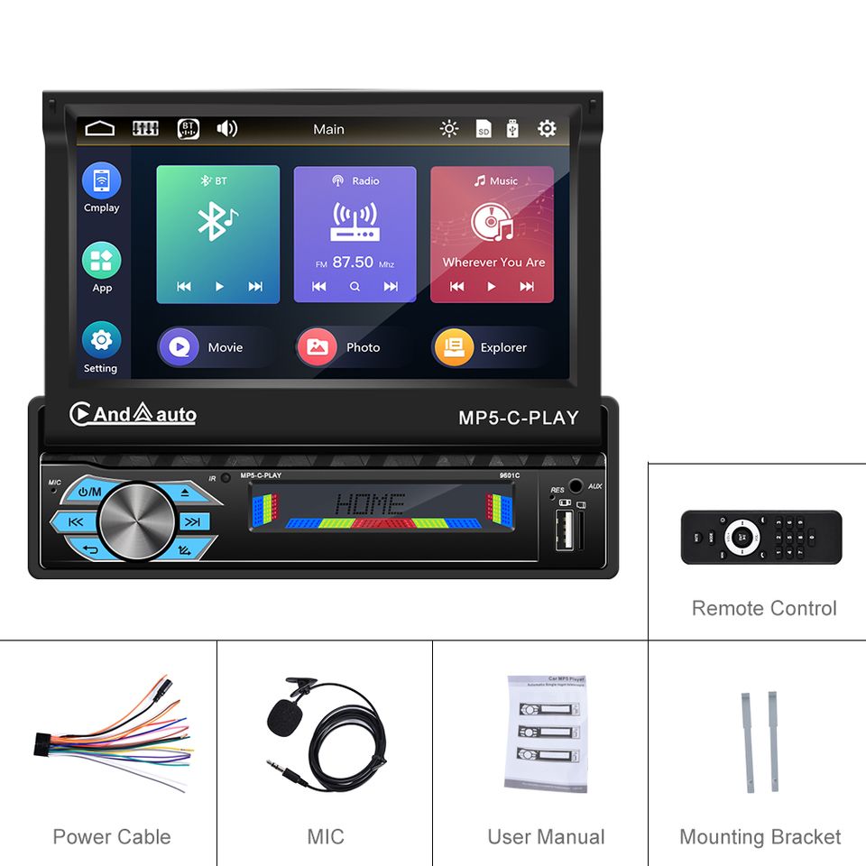 7 Zoll 1 DIN AUTORADIO GPS CARPLAY BLUETOOTH USB TF FM MP5 player Touchscreen in Dortmund