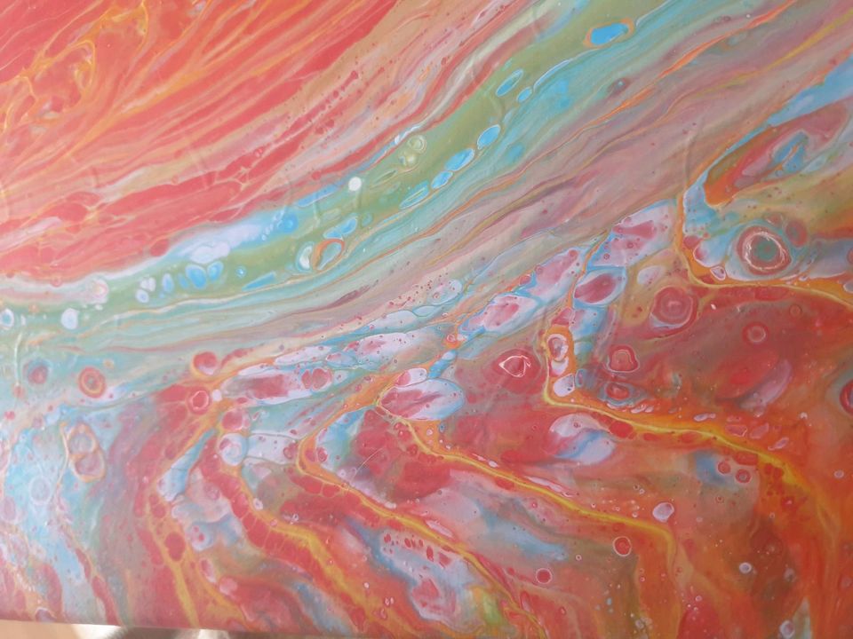 Hochwertige Acryl Pouring Gemälde "Lava Strom" in Sulz