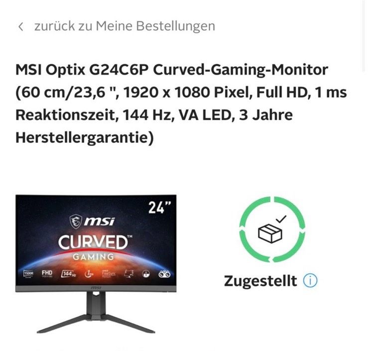MSI Optix G24C6P Curved-Gaming-Monitor in Buchholz-Kleefeld - Hannover Groß  Buchholz | Monitor gebraucht kaufen | eBay Kleinanzeigen ist jetzt  Kleinanzeigen