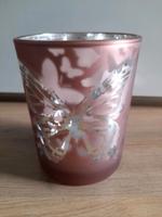 Windlicht Teelicht Kerzen Halter Glas Schmetterling Altrosa Silbe Kreis Pinneberg - Rellingen Vorschau