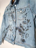 Jeansjacke floral cool lässig Designerjacke "used look" Comma Niedersachsen - Harsefeld Vorschau