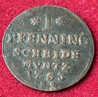 Kleinmünze aus Herzogtum Anhalt-Bernburg 1 Pfenning 1753 Pfennig Sachsen-Anhalt - Bernburg (Saale) Vorschau