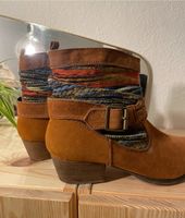 Stiefeletten - Veloursleder - Braun - Strickdetails Nordrhein-Westfalen - Paderborn Vorschau