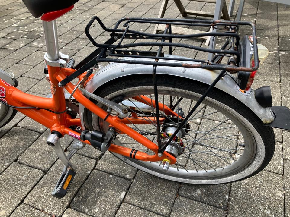 Puky Skyride Kinderfahrrad 20 Zoll 3-Gang rot orange Blumen in Hohenschäftlarn