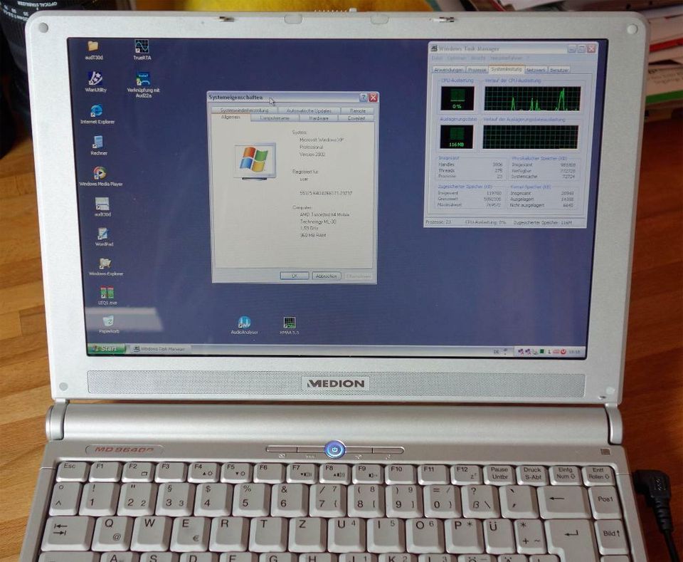 Notebook MEDION SAM2000 MD 96400 12,2" AMD 64 1,5GHz 1GB 60GB in Nürnberg (Mittelfr)