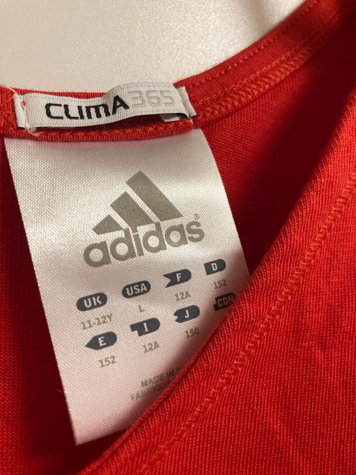 Adidas Sport Top Mädchen rot 152 ClimaLite in Michelstadt