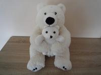 Teddybär, Kuscheltier, Eisbär - Mutter mit Kind - 33 cm groß Saarland - Homburg Vorschau
