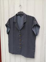 Damen Bluse oversize 42 blau gestreift cropped fließender Stoff Baden-Württemberg - Durbach Vorschau
