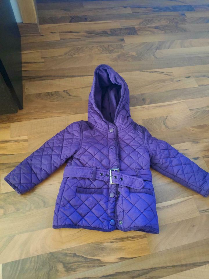 Winterjacke Steppjacke innen Fleece lila topomini neuwertig in Ilsede