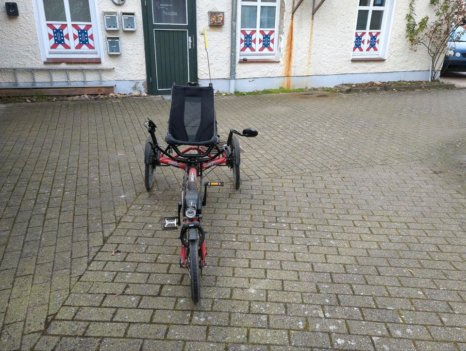 HASE Lepus E-Liegerad inkl 2 Akkus 7000 km und Tasche (Fahrrad) in Hermannsburg