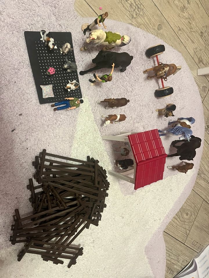 **grosses Schleich Set Pferde Hunde Zäune waschplatz etc.** in Neu Wulmstorf