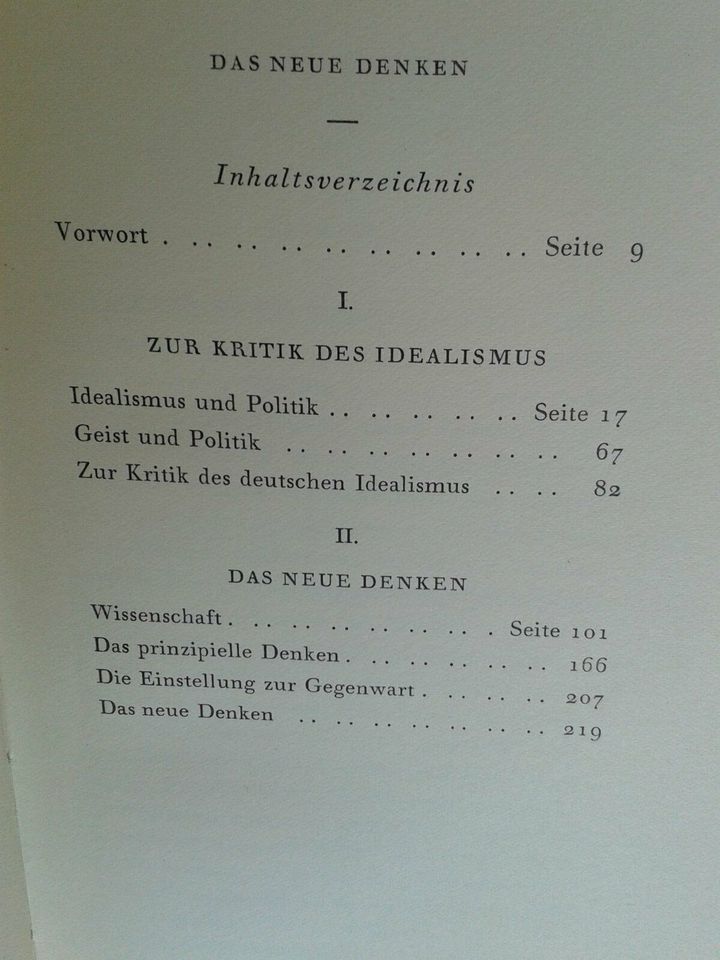 Das neue Denken von Hermann Herrigel, ERSTAUSGABE 1928 in Pirmasens