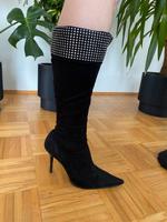 Bequeme schwarze Stiefel mit Glitzer Größe 37 ! Bayern - Dingolfing Vorschau