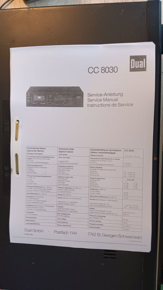 DUAL CC 8030 Kassettenrekorder, Tape Deck, Hifi - für Bastler in Eitorf