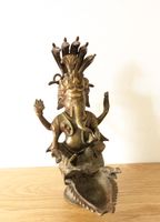 Antike Ganesha Skulptur, Öllicht, Schlangenkrone Metall Indien Berlin - Pankow Vorschau