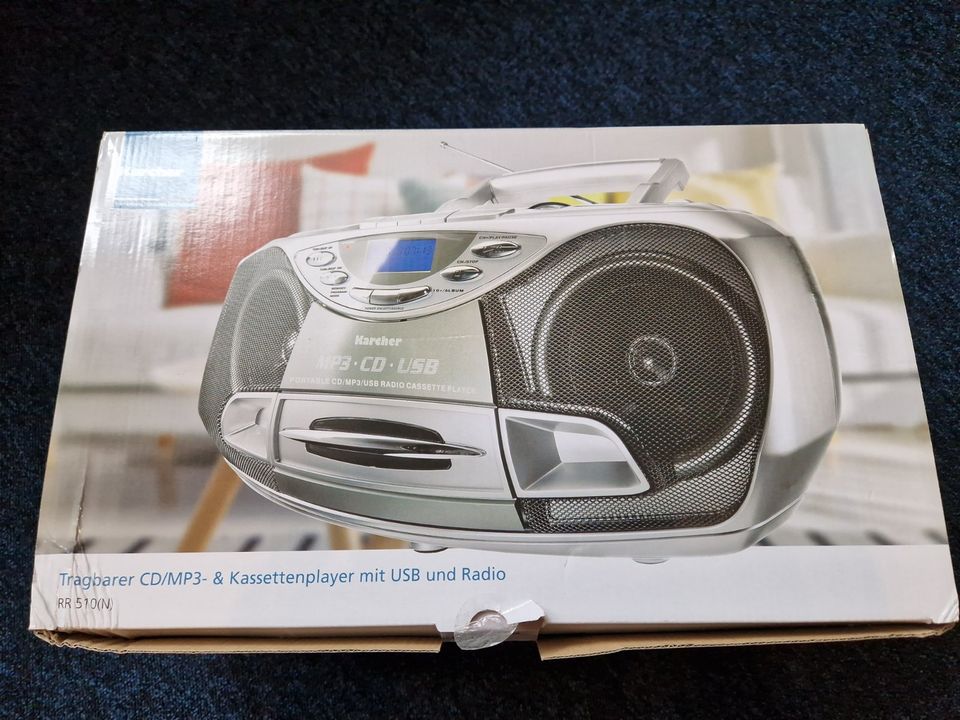 Karcher RR 510(N)-W Boombox Stereoanlage CD MP3 USB PLL in OVP in Burgbrohl