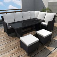 NEUE Gartenlounge Terassen Set Gartenmöbel Poly Rattan Schwarz Bielefeld - Bielefeld (Innenstadt) Vorschau