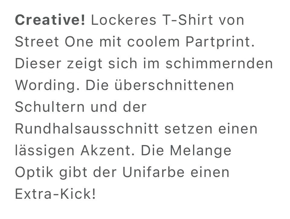 Street One Shirt mit Pailletten/Steinchen Gr.42/44 in Rheinland-Pfalz -  Ingelheim am Rhein | eBay Kleinanzeigen ist jetzt Kleinanzeigen